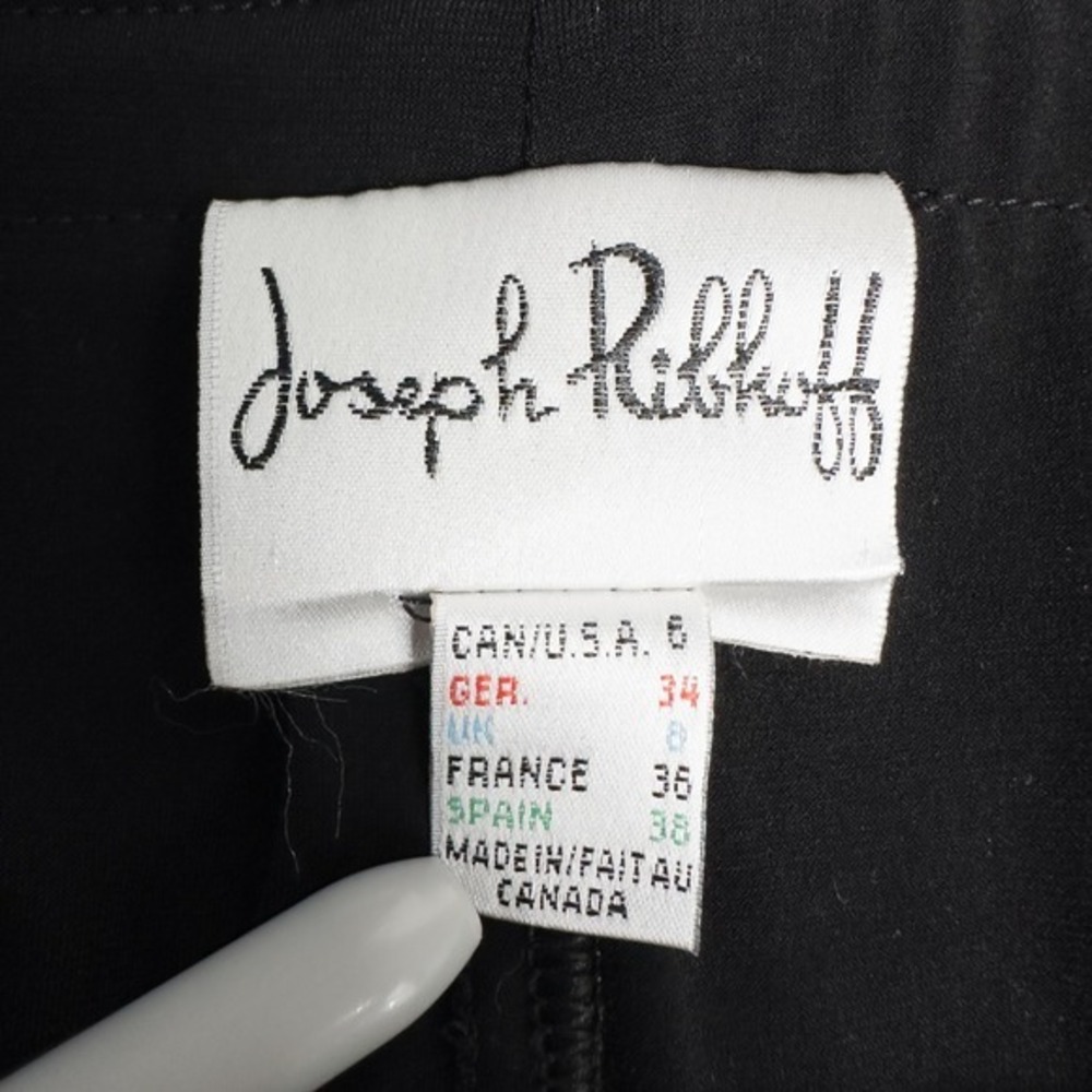 Vintage Joseph Ribkoff Layered Wide Leg Pull On‎ Stretch Knit Pants Size 6 Black - Picture 3 of 16